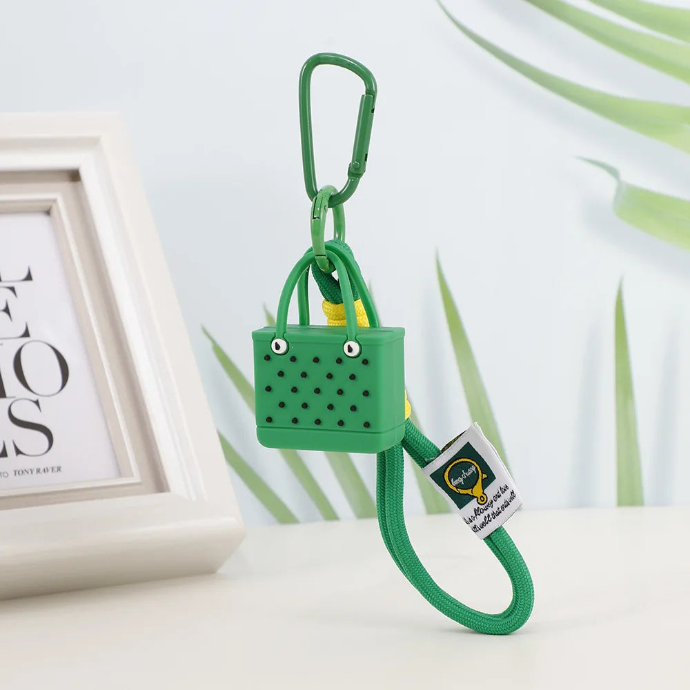 Fashion Simulation Beach Bag Keychain Women'S Bag Pendants Keychain Pendant Bogg Bag Charm Wallet Accessorie Pendant Car Hanging
