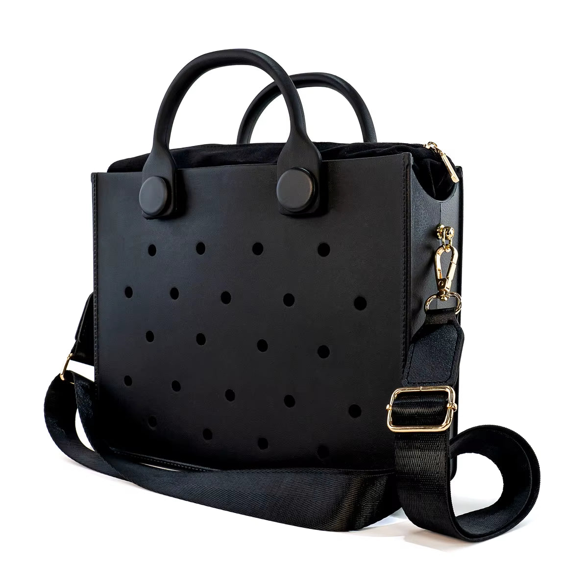 The Orange Guy Purple Women Fashion New EVA Punched Handbag Casual Waterproof Travel Tote Bag Fit Charms Outdoor Beach Bags