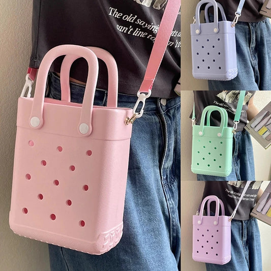 Beach Tote Bag Picnic Storage Baske Summer Women Travel Handbags Fashion Shopping Bag Rubber EVA Waterproof Beach Bag Purse