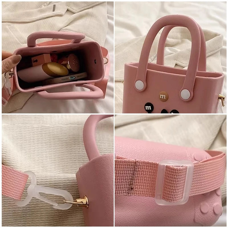 Beach Tote Bag Picnic Storage Baske Summer Women Travel Handbags Fashion Shopping Bag Rubber EVA Waterproof Beach Bag Purse