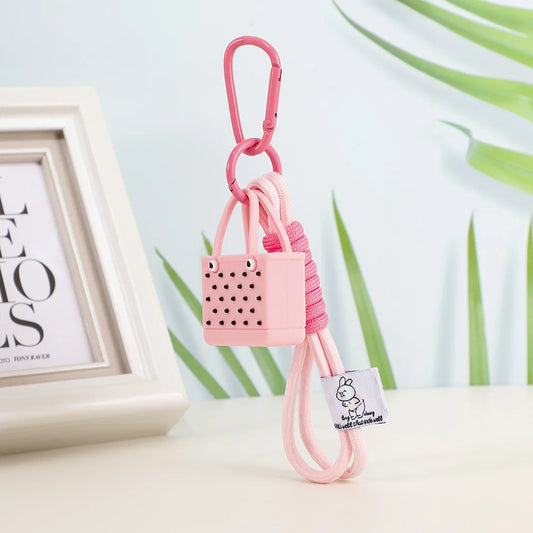 Fashion Simulation Beach Bag Keychain Women'S Bag Pendants Keychain Pendant Bogg Bag Charm Wallet Accessorie Pendant Car Hanging
